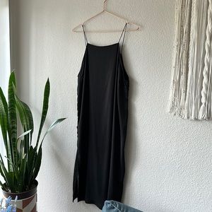 Strappy square neck slip dress